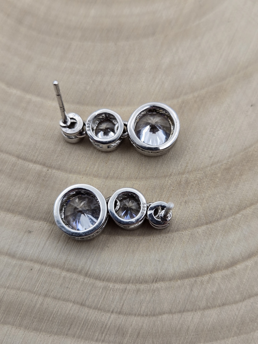✨ 925 Sterling Silver Cubic Zirconia Drop Earrings – New ✨ - Picture 5 of 6